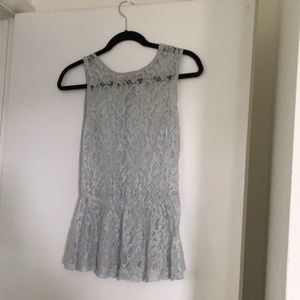 Light blue lace top